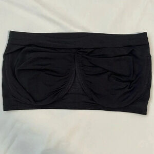Angel Seamless Underwire Bandeau  Bra Black, Size 1XL